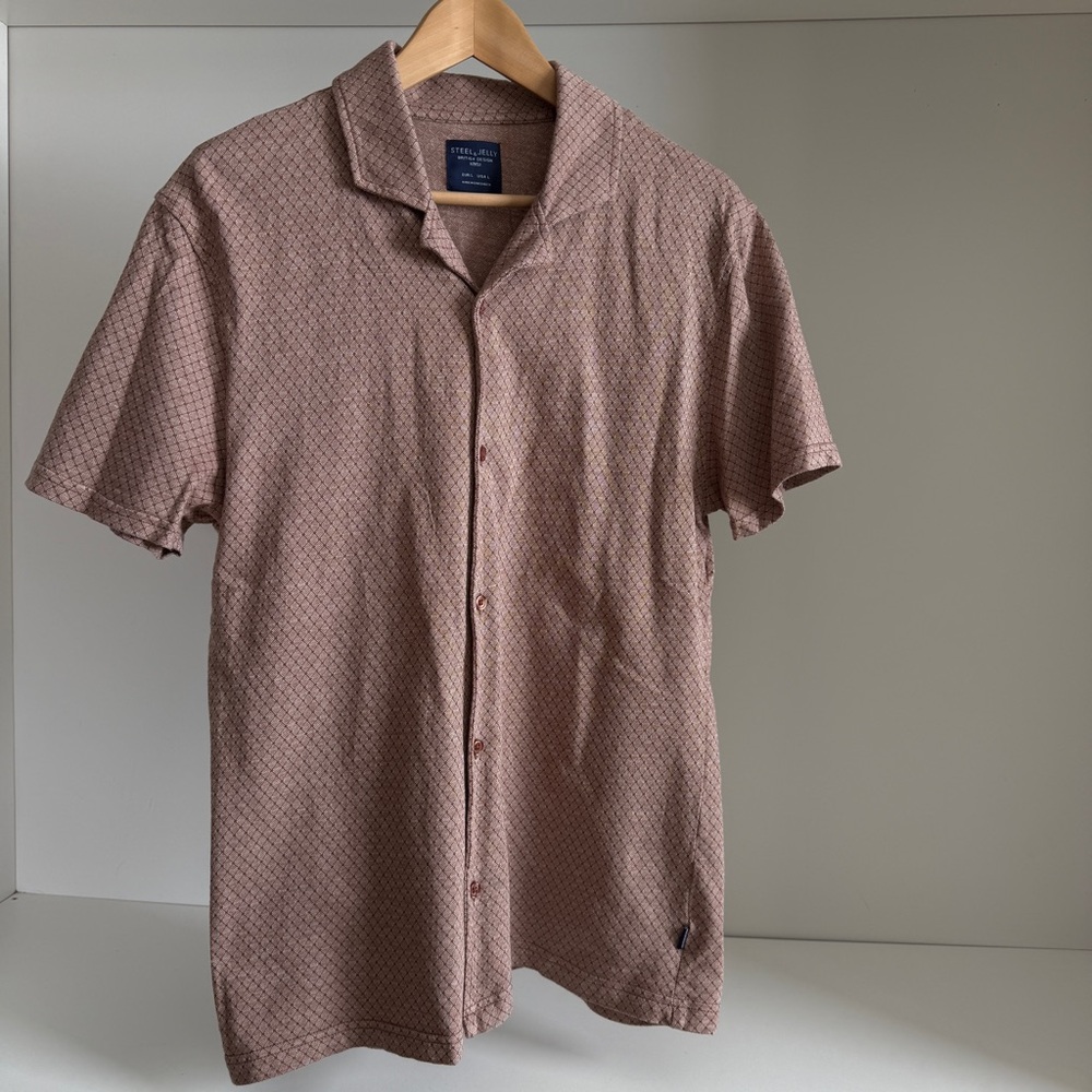 Men's Rust colour Short Sleeve Shirt - L